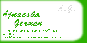 ajnacska german business card